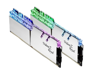 芝奇（G.SKILL）16GB(8Gx2)套裝 DDR4 3600頻率 臺式機內(nèi)存條-皇家戟RGB燈條(花耀銀)
