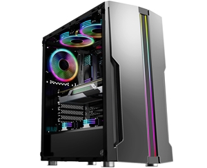 微星(MSI)MAG LAEVATAIN雷萬(wàn)汀 黑色游戲辦公臺(tái)式電腦主機(jī)atx機(jī)箱 (配1把ARGB風(fēng)扇/支持mortar主板/3060顯卡/240水冷)