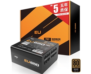 愛國者（aigo）額定650W 電競EU650全模組電源(80Plus銅牌認證/五年質(zhì)保/靜音穩(wěn)定/主動式PFC）