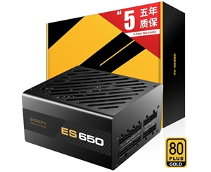 愛國者（aigo）額定650W 電競ES650全模組電腦電源(七年質(zhì)保/80Plus金牌認證/日系主電容/LLC諧振）