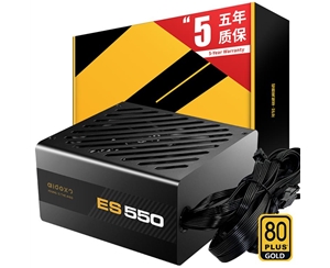 愛國者（aigo）額定550W 電競ES550電腦電源(七年質(zhì)保/80Plus金牌認證/日系主電容/LLC諧振）