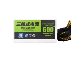 三段式600MAX額定380W智能靜音 防過載臺式機主機電源