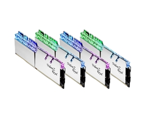 芝奇（G.SKILL）64GB(16Gx4)套裝 3600頻率 DDR4 臺式機內(nèi)存條/皇家戟RGB燈條(花耀銀)